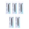 Basicare Satin Flat Tip Tweezers Stainless Steel 9cm 5 Pack Bundle