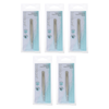 Basicare Stainless Steel Point Tip Tweezers Bundle of 5 Precision Hair Removal