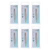 Basicare Stainless Steel Point Tip Tweezers Bundle of 6 Precision Hair Removal