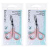 Basicare Grip Tweezers Scissor Handle Chrome Plated Precision Remover 2 Pack