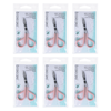 Basicare Grip Tweezers Scissor Handle Chrome Plated Bundle of 6