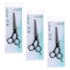 Basicare Hair Scissors 6 Inch Stainless Steel Bundle of 3 Professional