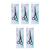 Basicare 6 Inch Hair Scissors Stainless Steel Professional Bundle of 5