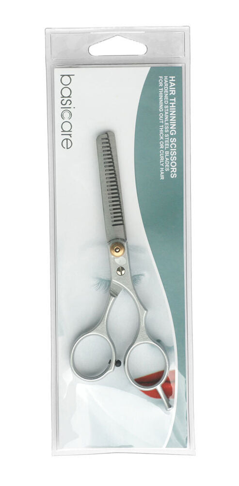 Basicare Hair Thinning Scissors 6 Inch Stainless Steel Gold Trim Professional