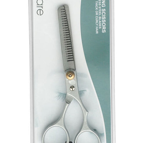 Basicare Hair Thinning Scissors 6 Inch Stainless Steel Gold Trim Professional