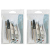 Basicare Stainless Steel Manicure Tool Kit with Clippers Tweezers and Nail File x 2