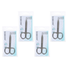 Basicare Stainless Steel Arrow Straight Nail Scissors Precision 4 Pack