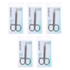 Basicare Stainless Steel Arrow Straight Blade Nail Scissors Bundle of 5
