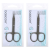 Basicare Stainless Steel Curved Nail Scissors Precision Ground Pack of 2
