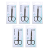 Basicare 5 Pack Stainless Steel Arrow Curved Blade Nail Scissors