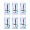 Basicare Stainless Steel Curved Blade Nail Scissors Bundle of 6 Precision