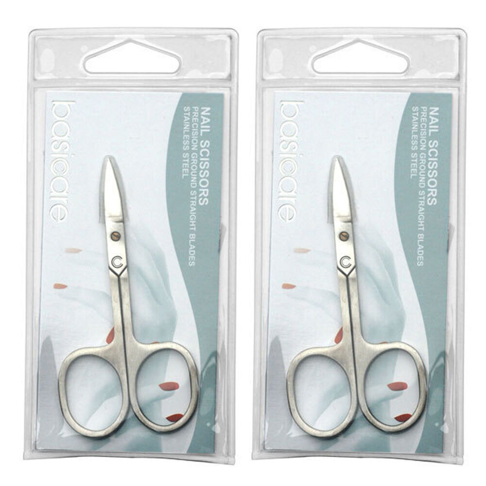 Basicare Stainless Steel Nail Scissors Cutter Clipper Trimmer 3.5 Inch x 2