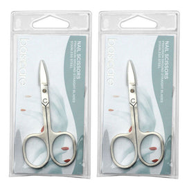 Basicare Stainless Steel Nail Scissors Cutter Clipper Trimmer 3.5 Inch x 2