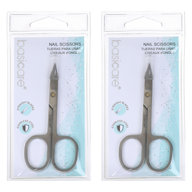 Basicare Stainless Steel Nail Scissors Cutter Clipper Trimmer 3.5 Inch x 2