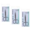 Basicare Stainless Steel Curved Nail Scissors 3 Pack 3.5 Inch
