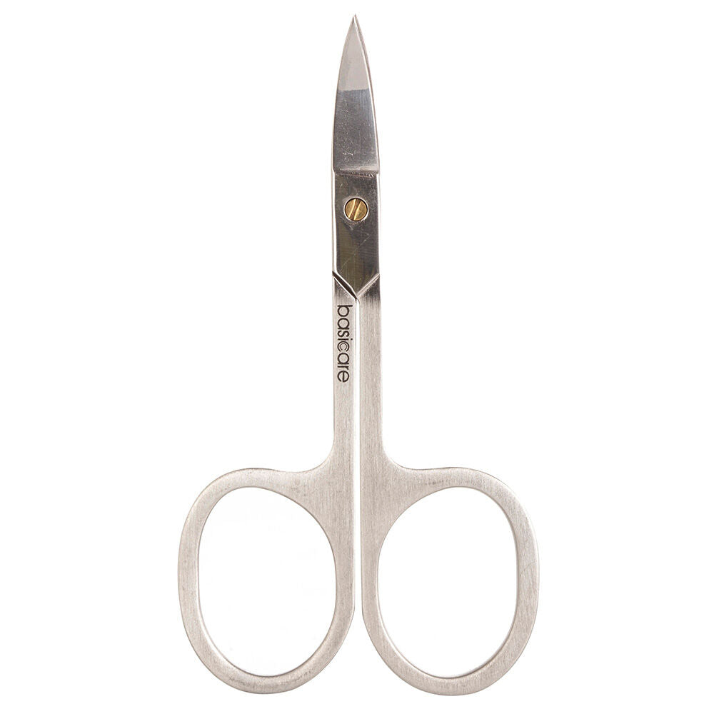 Basicare Stainless Steel Curved Nail Scissors 3.5 Inch Bundle of 6