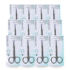 Basicare Extra Fine Cuticle and Hangnail Curved Blade Nail Scissors Precision Pack of 12