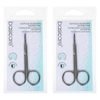 Basicare Extra Fine Curved Cuticle and Hangnail Scissors Precision x2