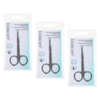 Basicare 3 Pack Extra Fine Cuticle Hangnail Curved Blade Nail Scissors