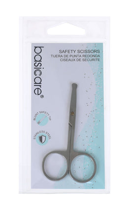 Basicare Toddler Safety Nail Scissors 3 Pack Stainless Steel Blunt Tips