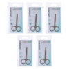Basicare Toddler Safety Nail Scissors Bundle of 5 Stainless Steel Blunt Tips