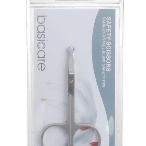 Basicare Toddler Safety Nail Scissors with Stainless Steel Blunt Rounded Tips