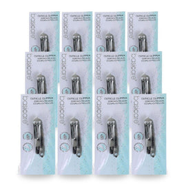 Basicare Stainless Steel Cuticle Clipper for Safe and Precise Nail Grooming Pack of 12
