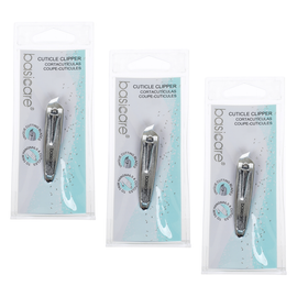 Basicare Stainless Steel Cuticle Clipper 3 Pack Bundle