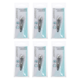 Basicare Cuticle Clipper Bundle 6 Pack Stainless Steel Nail Grooming