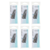 Basicare Stainless Steel Slanted Nail Clipper 6 Pack for Fingers and Toes