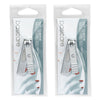 Basicare Stainless Steel Nail Clipper Contoured Blades Laser File Pack of 2