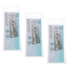 Basicare Stainless Steel Nail Clipper Contoured Blades Laser File Bundle of 3