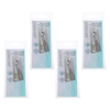 Basicare Stainless Steel Nail Clipper 4 Pack Contoured Blades Laser File