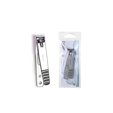 Basicare Stainless Steel Toenail Clipper with Catcher and Laser File