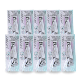 Basicare Stainless Steel Straight Toenail Clippers with Catcher Pack of 10