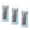 Basicare Stainless Steel Straight Toenail Clippers with Catcher Bundle of 3