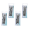 Basicare Stainless Steel Straight Toenail Clippers with Catcher 4 Pack