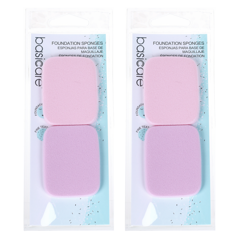 Basicare Foundation Sponge SBR Makeup Applicator 5.5 x 4.3cm Bundle of 2