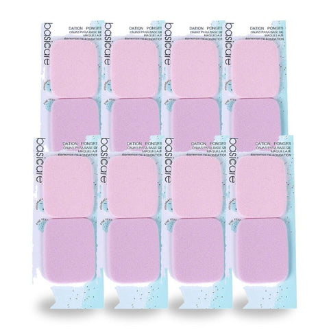 Basicare Foundation Sponge SBR Makeup Applicator 5.5cm x 4.3cm 2 Pack Bundle of 8