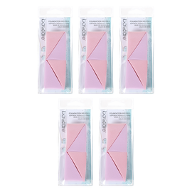 Basicare Foundation Wedges Latex Free Reusable Washable Makeup Sponge 5 Pack