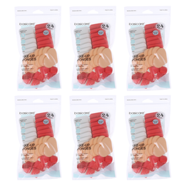 Basicare Rectangle Makeup Sponges 6 Pack Bundle Soft Reusable Applicators