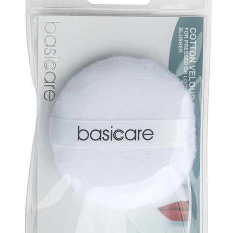Basicare Compact Velour Puff Blusher Makeup Tool Soft Cotton Powder Applicator