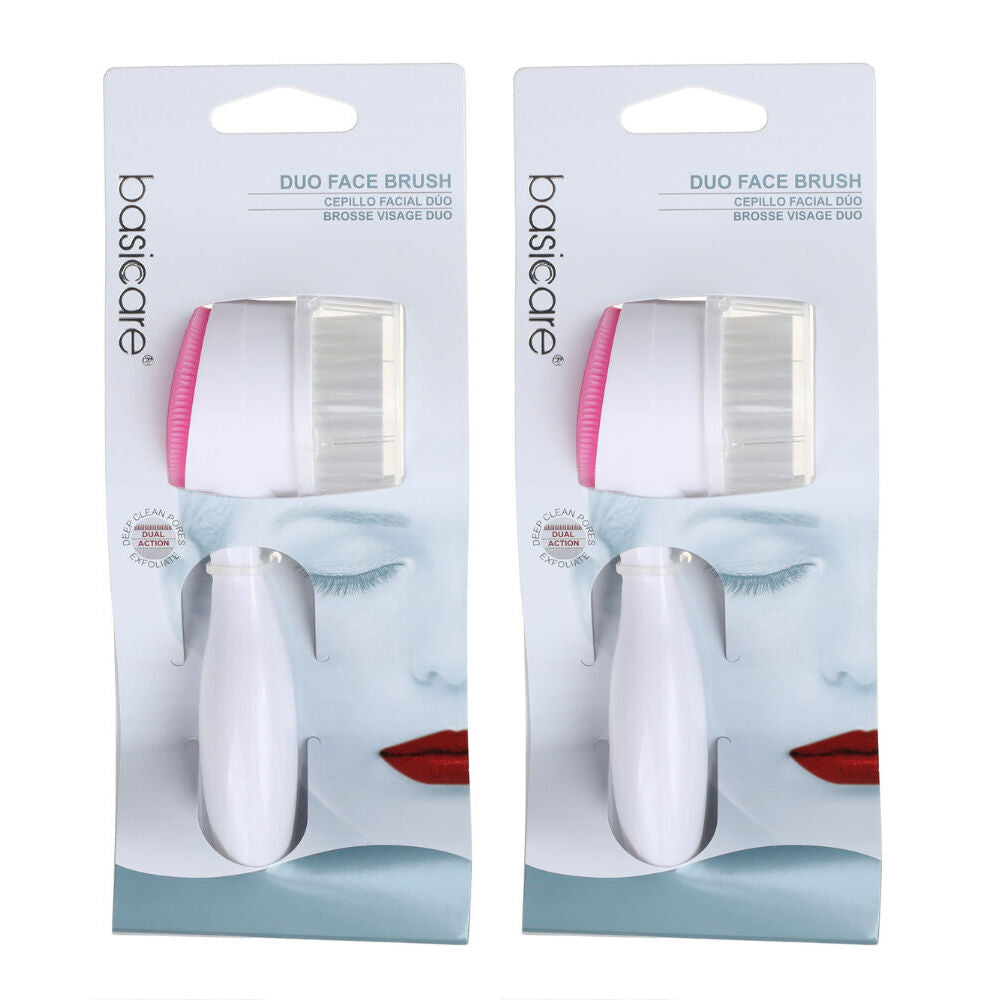 Basicare Facial Massage Cleansing Brush x2 Deep Pore Exfoliation Skin Care
