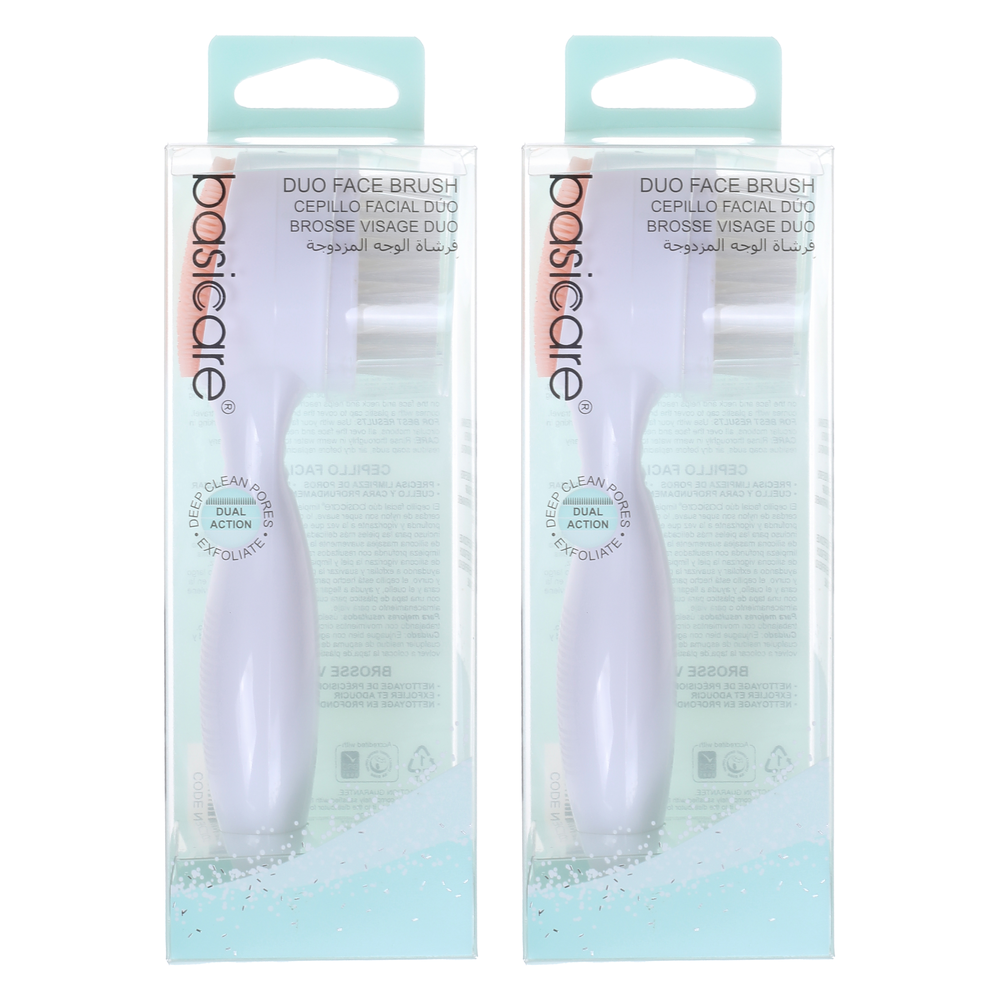 Basicare Facial Massage Cleansing Brush x2 Deep Pore Exfoliation Skin Care
