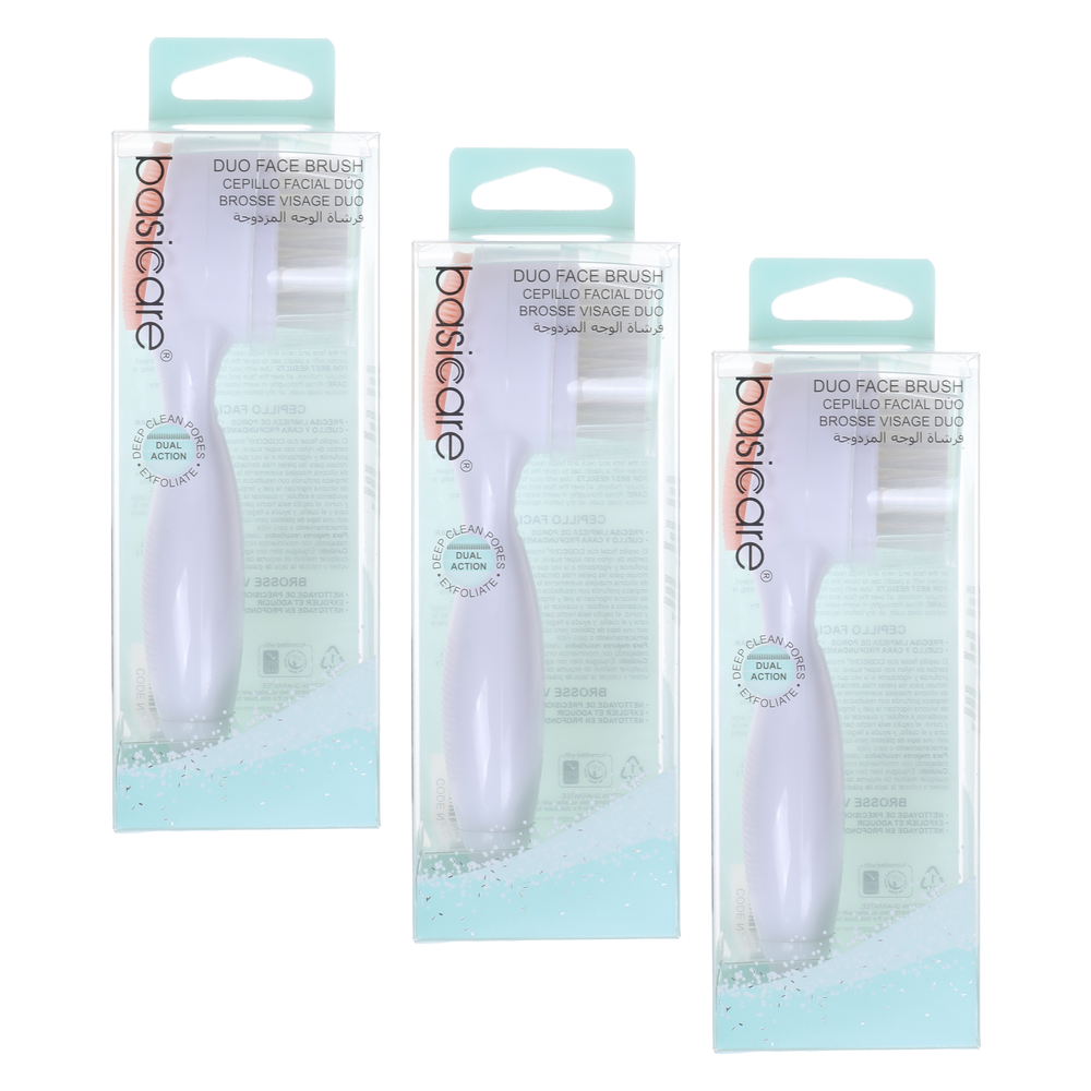 Basicare Facial Massage Cleansing Brush Bundle 3 Pack Deep Pore Exfoliation