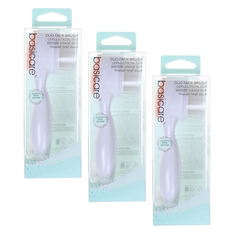 Basicare Facial Massage Cleansing Brush Bundle 3 Pack Deep Pore Exfoliation