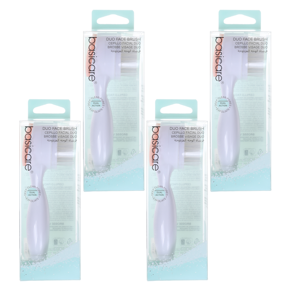 Basicare Facial Massage Cleansing Brush Bundle 4 Pack Deep Pore Exfoliation