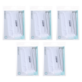 Basicare White Cosmetic Headband Towel Bundle of 5