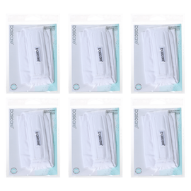 Basicare White Cosmetic Headband Towel 6 Pack Makeup Facial Cleansing