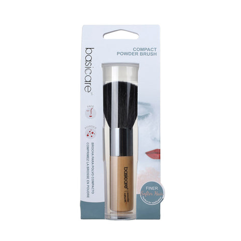 Basicare Compact Powder Brush Soft Goat Hair for Even Powder and Bronzer